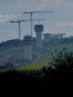 Hochmoselbrücke -  Östliche Brückenpfeiler, Oktober 2013