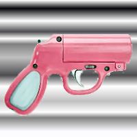 Eine Pfefferpistole zum verschießen von Pfefferspray (Frei erhältliche Waffen)
