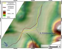 Vergleich des nachgewiesenen und modellierten Verlaufes des Karlsgrabens
Quelle: Schmidt et al. 2018, PLOS ONE (idw)