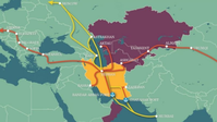 INSTC: Nord-Süd-Transportkorridor  Bild: Screenshot: Webseite EurAsian Times / RT