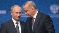 Wladimir Putin und Recep Tayyip Erdoğan (2020) Bild: Sputnik / Sergei Gunejew