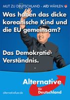 AfD Wahlkampfplakat (EU-Demokratiefeindlich)