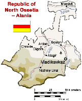 Karte Nordossetien-Alaniens