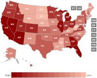 Zwangsversteigerungen: Nevada vor Florida, Kalifornien und Arizona. Bild: realtytrac.com