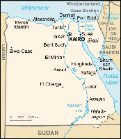 Karte der Arabischen Republik Ägypten