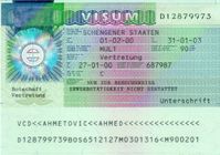 Deutsches Schengen Visum in einer älteren Version
