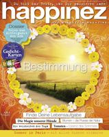 Cover der aktuellen "happinez" Ausgabe (EVT: 31. Juli 2014)