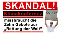 Bild: SS Video: "Skandal! Klimakonferenz missbraucht die Zehn Gebote zur „Rettung der Welt“" (www.kla.tv/24162) / Eigenes Werk