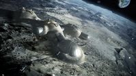 Das Moon Village: so könnte nach einem Entwurf der Europäischen Raumfahrtagentur ESA eine künftige Mondbasis aussehen. Bild: "obs/OHB SE/©ESA"