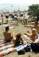 Nacktbereich des Strandbads Müggelsee in Ostberlin (1989)