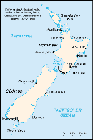 Karte von Neuseeland Bild: de.wikipedia.org