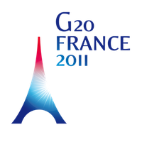 Logo des G20-Gipfeltreffens in Cannes 2011