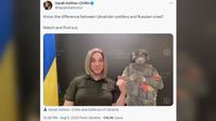 Screenshot/Symbolbild: Laut dem US-amerikanischen Transgender-Journalisten Sarah Ashton-Cirillo, seit Kurzem offizieller Sprecher der Kiewer Verteidigungsstreitkräfte, würden sich russische Soldaten drastisch von ukrainischen Militärs unterscheiden, da sie keine Menschen sein. Bild: Twitter / @SarahAshtonLV
