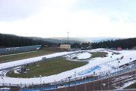 Das weiße Band im Oberhofer Skistadion. Bild: WSRO-Skisport GmbH