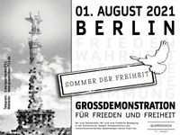 Einladungsflyer Querdenken 711 Demo in Berlin am 01.08.2021