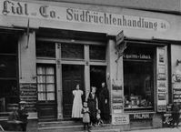 Lidl & Co. Südfrüchtenhandlung in der Sülmerstraße 54 in Heilbronn (um 1905)