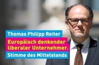Thomas Philipp Reiter, Unternehmer, Liberaler Mittelstand, Hamburg, Schleswig-Holstein, FDP, Europa, Brüssel Bild: "obs/Liberaler Mittelstand Bundesverband e.V./Julia Täuscher, Brüssel"