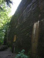 Ruine von Hitlers Bunker in der Wolfsschanze