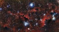 Die leuchtende Gaswolke Sharpless 2-296, ein Teil des Möwennebels
Quelle: Bild: ESO (idw)