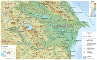 Topografie Armeniens und des benachbarten Aserbaidschan