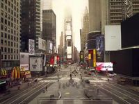 Times Square ohne Menschen