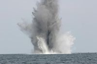 Detonation einer Seemine. Bild: Deutsche Marine