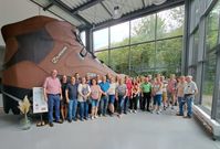 Musikzug der Freiwilligen Feuerwehr vor dem deutschen Schuhmuseeum in Hauenstein Bild: Feuerwehr Velbert