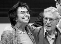 Mirjam Pressler und Amos Oz auf der Leipziger Buchmesse (2015)