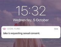 Neue Anfrage von Jake: App organisiert Sexleben. Bild: legalfling.io