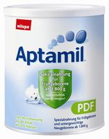 Produktrückruf Milupa: Aptamil Spezialnahrung für Frühgeborene und untergewichtige Neugeborene ab 1.800g. Bild: "obs/Milupa GmbH"