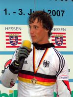 Der Deutsche 4X Meister bei den Männern Johannes Fischbach. Bild: Karl Koch / Extremnews