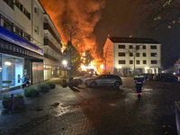 Die Lagerhalle war bei dem Brand vollständig abgebrannt. Bild: Polizei