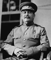 Josef Stalin in Militäruniform auf der Teheran-Konferenz (1943)