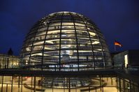 Die begehbare Glaskuppel des Reichstags.