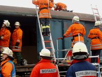 Gemeinsame Katastrophenschutzübung von Feuerwehr und medizinischem Personal