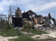Ukraine: Ein zerstörtes Haus im Donbass, 22 Juli 2014