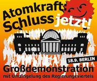 100.000 Menschen umzingeln das Regierungsviertel und fordern "Atomkraft: Schluss jetzt!"