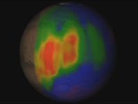 This image shows concentrations of Methane discovered on Mars. Credit: NASA