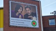 Antigrünes Plakat in Düren (Grüne Nein Danke) Bild: Carl Krafft und Söhne Antigrünes Plakat in Düren / RT