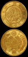 Goldenes 20-Yen-Stück von 1870