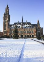 Friedenspalast in Den Haag, offizieller Sitz des Internationalen Gerichtshofs der Vereinten Nationen und des Ständigen Schiedsgerichtshofs.