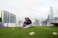 Ein grünes Dach auf einem Hochhaus in Singapur Bild: "obs/3sat/ZDF/ORF"