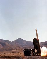 Landgestützter Marschflugkörper: Start einer BGM-109G Gryphon Ground-Launched Cruise Missile