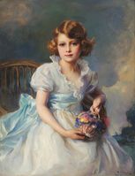 Elisabeth II. im Alter von sieben Jahren, Gemälde von Philip de László (1933)