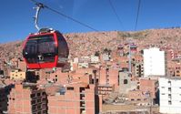 Im ÖPNV eingesetzte Seilbahn im Seilbahnnetz La Paz