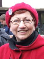 Inge Höger beim Ostermarsch Rhein-Ruhr 2012