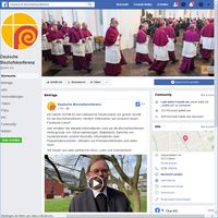 Bild: Screenshot Facebookseite: "Deutsche Bischofskonferenz" (https://www.facebook.com/dbk.de) / Eigenes Werk