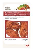 Der Hersteller SK Meat-Vertriebs GmbH informiert über die Angabe eines falschen Verbrauchsdatums auf dem Produkt "Hähnchenbrust-Filetstücke Sweet-Chili, 150 g" Bild: "obs/LIDL/Lidl"