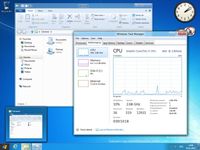 Desktop der Windows-8-Entwicklervorschau. Bild: wikipedia.org