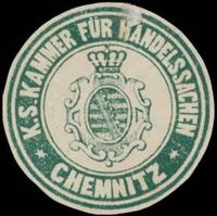 Siegelmarke Königlich Sächsische Kammer für Handelssachen Chemnitz, Handelsgerichtshof  (Symbolbild)